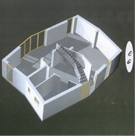 3D-Modell - Erdgeschoss 3D-Modell - Erdgeschoss